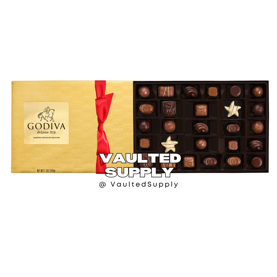 Caja de regalo de chocolate Godiva Goldmark 27 piezas • Surtido de chocolates belgas frescos Foto 1 de 4