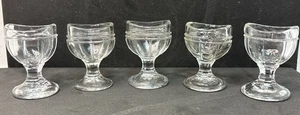 Antique Glass Eye Wash Cups Clear Optometry Medical Lot of 5 - Picture 1 of 18