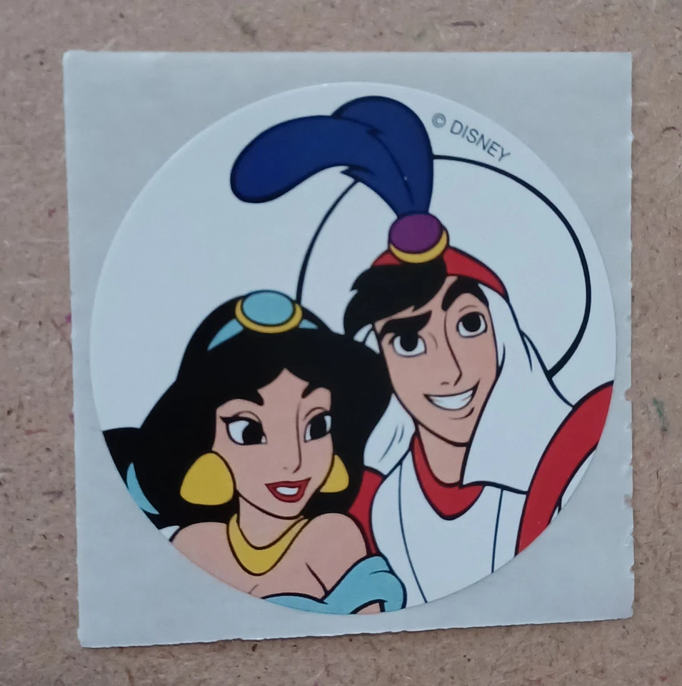 Pegatina Oficial Walt Disney World - Lote de 1 - Aladdin & Jasmine  Foto 1 de 1