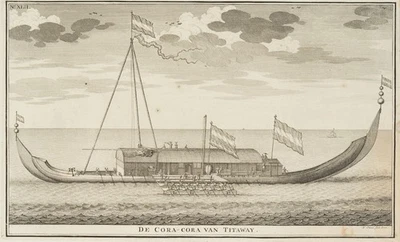 F. OTTENS (1700-1770), "De Cora-Cora Van Titaway", Kupferstich Romantik - Bild 1 von 4