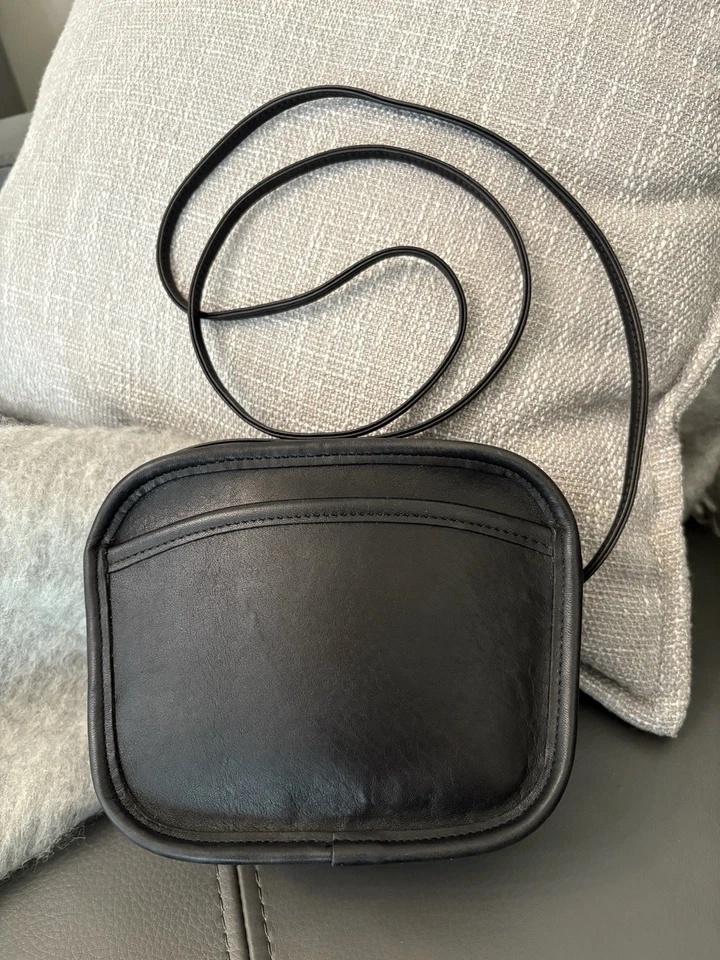 Coach Hadley 9935 Zip Mini Black Leather Crossbody Bag Vintage - Image 1 of 4