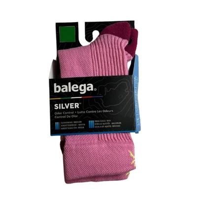Balega Unisex Silver Mini-Crew Wicking Style Running Socks, Candyfloss, Medium - Image 1 of 2