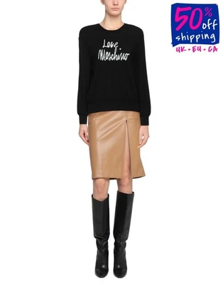 PVP €318 LOVE MOSCHINO Jersey IT40 US4 UK8 S Mezcla de Lana Tejido Ligero Foto 1 de 4