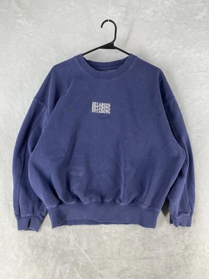 Billabong Sweatshirt Women's Medium Blue Vintage Y2K Loose Baggy Center Logo - Image 1 of 4