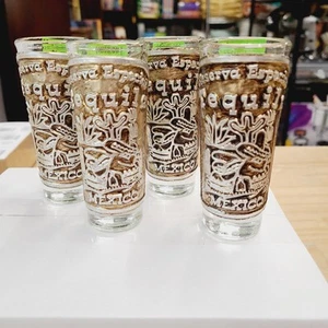 Shot Glasses Reserva Especial Mexico Tequila, embossed Tin 4", PRE-OWNED - Picture 1 of 6
