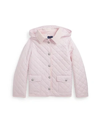 Chaqueta acolchada de granero Polo Ralph Lauren para niñas grandes toque rosa talla XL Foto 1 de 2