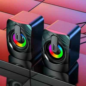 Casse USB LED Potenti e Compatte - Suono di Qualità, Luci RGB, Ideali per PC - Zdjęcie 1 z 5