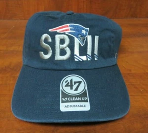 NFL New England Patriots Adjustable Blue Super Bowl 52 '47 Clean Up Hat Cap NWT - Picture 1 of 7