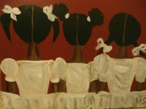 Impresión 8x10 Tres niñas afroamericanas - Arte popular - Imagen 1 de 1
