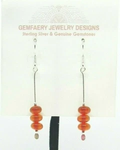 Sterling Silver Natural BALTIC AMBER Dangle Earrings #8159...Handmade USA - Picture 1 of 6