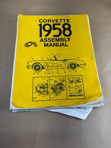 Vtg 1958 Chevrolet Corvette Assembly Manual Book Rebuild Instructions - Foto 1 di 8