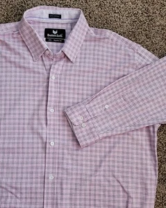 Buttercloth Size 2X Pink Black Icy Cotton Long Sleeve  Button Shirt - Picture 1 of 11