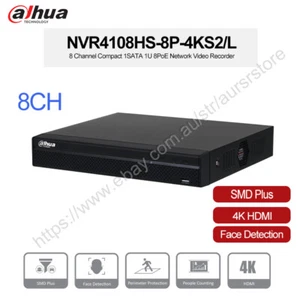 Dahua NVR4108HS-8P-4KS2/L 8CH 8PoE 1SATA 4K 1U Network Video Recorder H.265+ AI - Picture 1 of 4