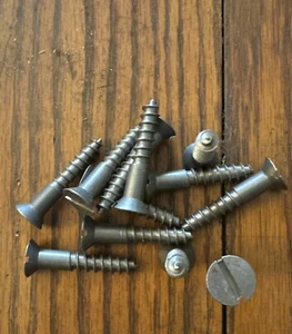 Wood Screw Antique American Flat Head Slotted #16 X 1-1/2 Steel Bright Free Ship - Picture 1 of 3