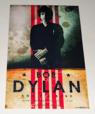Bob Dylan & His Band 9/19/1966 Scotland Poster 19"x13" Braehead Arena - Image 1 of 3