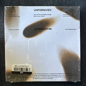 1st Studio Album ‘UNFORGIVEN’ [COMPACT ver.] by Le Sserafim, Blackened Red Copy - Picture 1 of 3