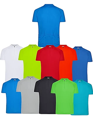 JAMES & NICHOLSON JN512 Men's Bike-T Basic Radtrikot für Herren 11 Farben S - 3XL Tear-Off Label