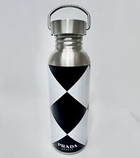 Prada water bottle stainless steel screw-top and handle 16 oz 