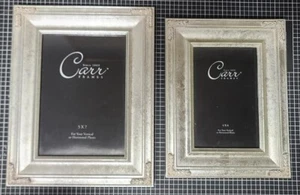 Carr 4x6" and 5x7" Photo Silver Decorated Finish Frame - Lot of 2 - Picture 1 of 2