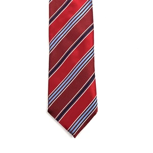Ermenegildo Zegna Red w/Blue Diagonal Stripes Tie (Extra Long 63") - Picture 1 of 7