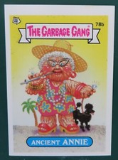 1985 Topps Garbage Gang Card: ANCIENT ANNIE - 78b ....  "Big Mouth Award" Back
