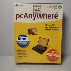 Software de control remoto Symantec pcAnywhere 10 para Windows ~Nuevo sellado ~De colección nuevo de lote antiguo - Imagen 1 de 6