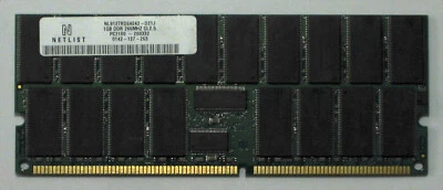 Netlist 1GB DDR 266MHz PC-2100 | Server RAM | NL9127RD64042-D21J | - Image 1 of 2