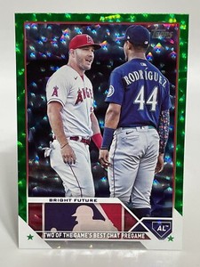 2023 Topps Update MIKE TROUT JULIO RODRIGUEZ #US132 Green Foilboard 130/499