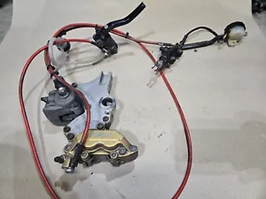 09-12 Kawasaki ZX6r Rear Back Brake DUAL Caliper STUNT Brembo Master 16x18 #165 - Picture 1 of 8
