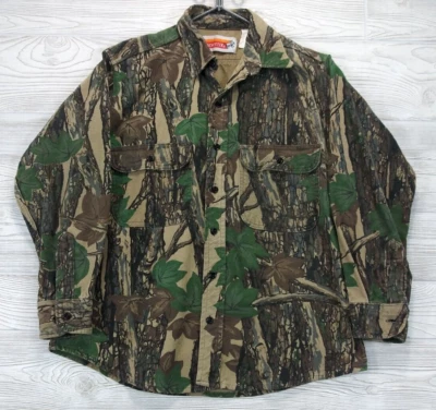 Winchester Tree Bark Hunting Shirt Medium Long Sleeve Camo Cover Button Pocket - Image 1 of 4