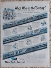 Annonce de train vintage New York Cent RR 1945 Who's Who sur le siècle