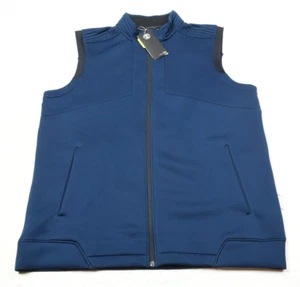 Under Armour Golf Daytona Vest Mens Large Blue Full-Zip Lightweight Stretch - Picture 1 of 11