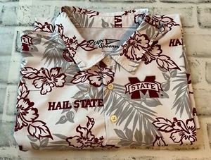 Reyn Spooner Mississippi State Performance Polo Shirt Mens XL White Red - Picture 1 of 6