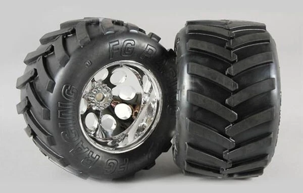 FG Monster-Truck Räder S 14mm verklebt 18mm Vierkannt #06227/07 - Bild 1 von 1