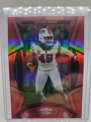 2023 Tremaine Edmunds Certified #90/99 Pink Mirror Chicago Bears - Image 1 of 3