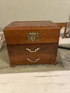 Vintage Gorgeous 2 Drawer Jewelry Box See Pictures