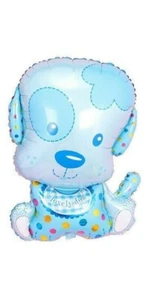 Dog Puppy Boy Pup Birthday Party Celebration Blue Pink Mylar Foil Balloon Decor - Picture 1 of 1