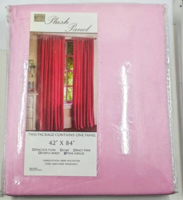Victoria Classics Plush Drapery Single Panel Pink Jubilee 42 X 84"  Velvet - Image 1 of 4