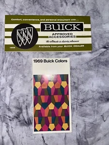 Lot of 2 brochures 1969 Buick Exterior Colors Folder & approved accessories - Picture 1 of 12