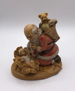 Vintage Fontanini Simonetti Baby Jesus And Santa Claus Figurine Italy 1989 - Picture 1 of 10
