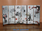 Chinese Lacquerware Handwork Painting flower Screen Superb Immortal Screen 20710