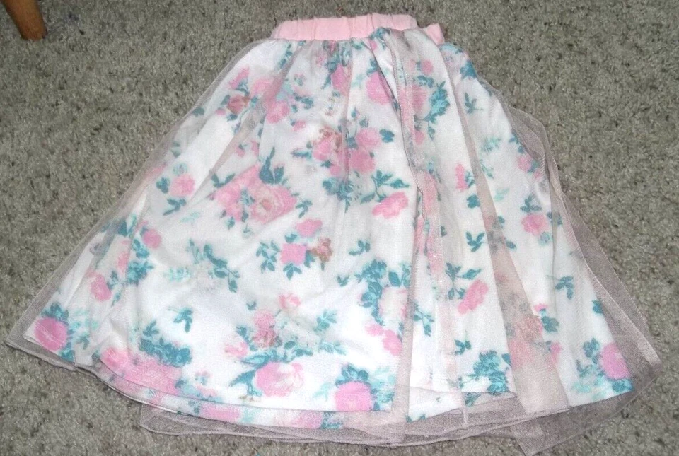 Disney Cinderella Girls Size 16 Skirt - Floral Tulle Overlay - Image 1 of 1