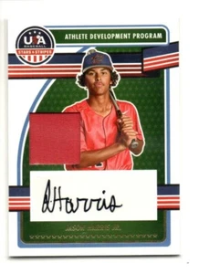 2023 Panini USA Baseball Stars & Stripes Jason Harris Jr Auto Jersey ADPS-JH - Picture 1 of 1