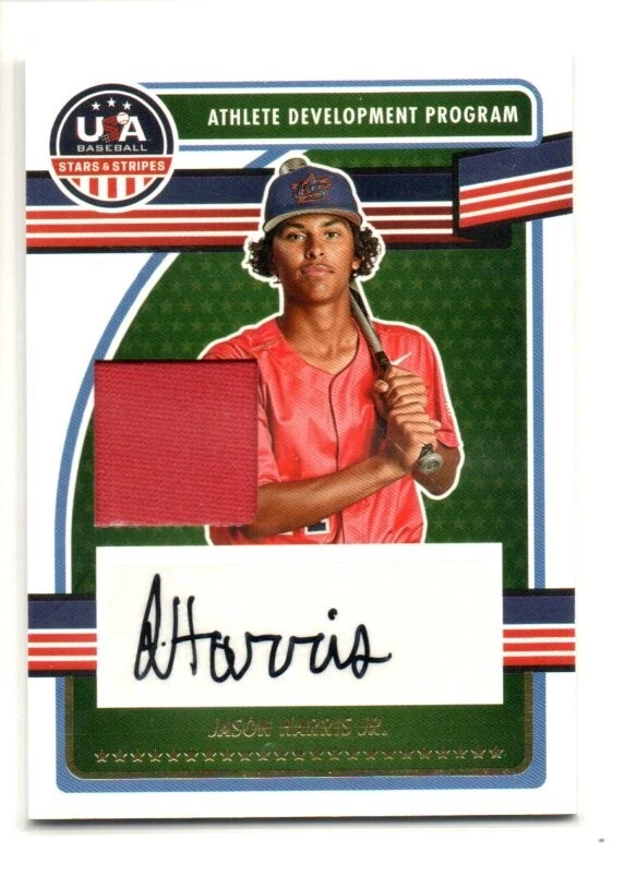 2023 Panini USA Baseball Stars & Stripes Jason Harris Jr Auto Jersey ADPS-JH - Image 1 of 1