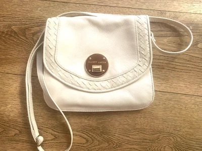 Bolso Bandolera Vintage Elliott Lucca Cartera/Embarco Cuero Hueso Foto 1 de 4