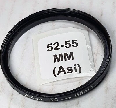 52-55mm Step Up Adapter Ring 52mm Lens to 55mm Filter Converter E52-E55 52-55 - Image 1 of 4