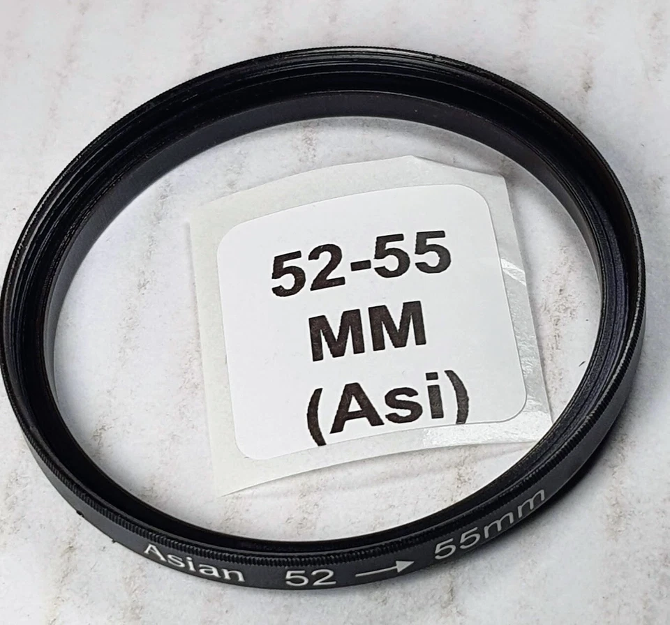 52-55mm Step Up Adapter Ring 52mm Lens to 55mm Filter Converter E52-E55 52-55 - Image 1 of 4