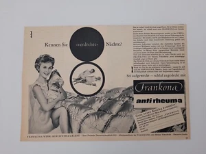 Clipping Pubblicità Advertising 1957 FRANKONA ANTI RHEUMA Kennet sie Nächte? - Picture 1 of 1
