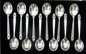 Lote de 12 cucharas sopera International Silver Co. Royal Danish cuenco redondo 6 1/2" - Imagen 1 de 12
