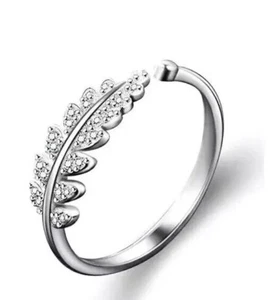Simulated Round Diamond Adjustable Toe Ring For Women's 925 Sterling Silver - Imagen 1 de 4